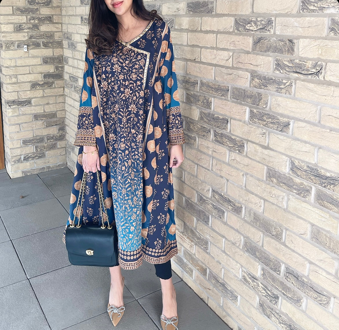 * SAPPHIRE - BLUE OMBRÉ SILK DRESS