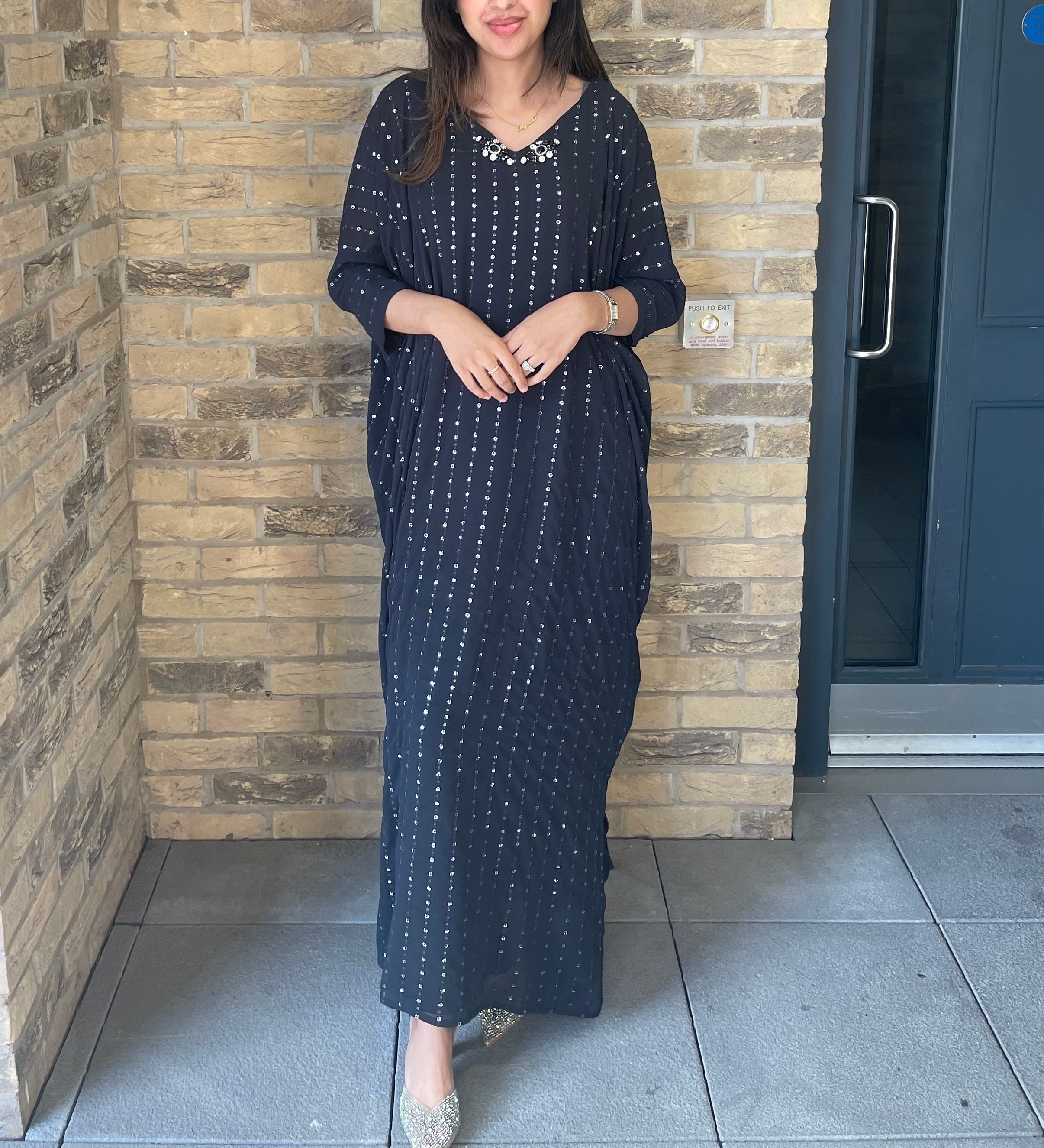 Limelight - Black Navy dazzle kaftan