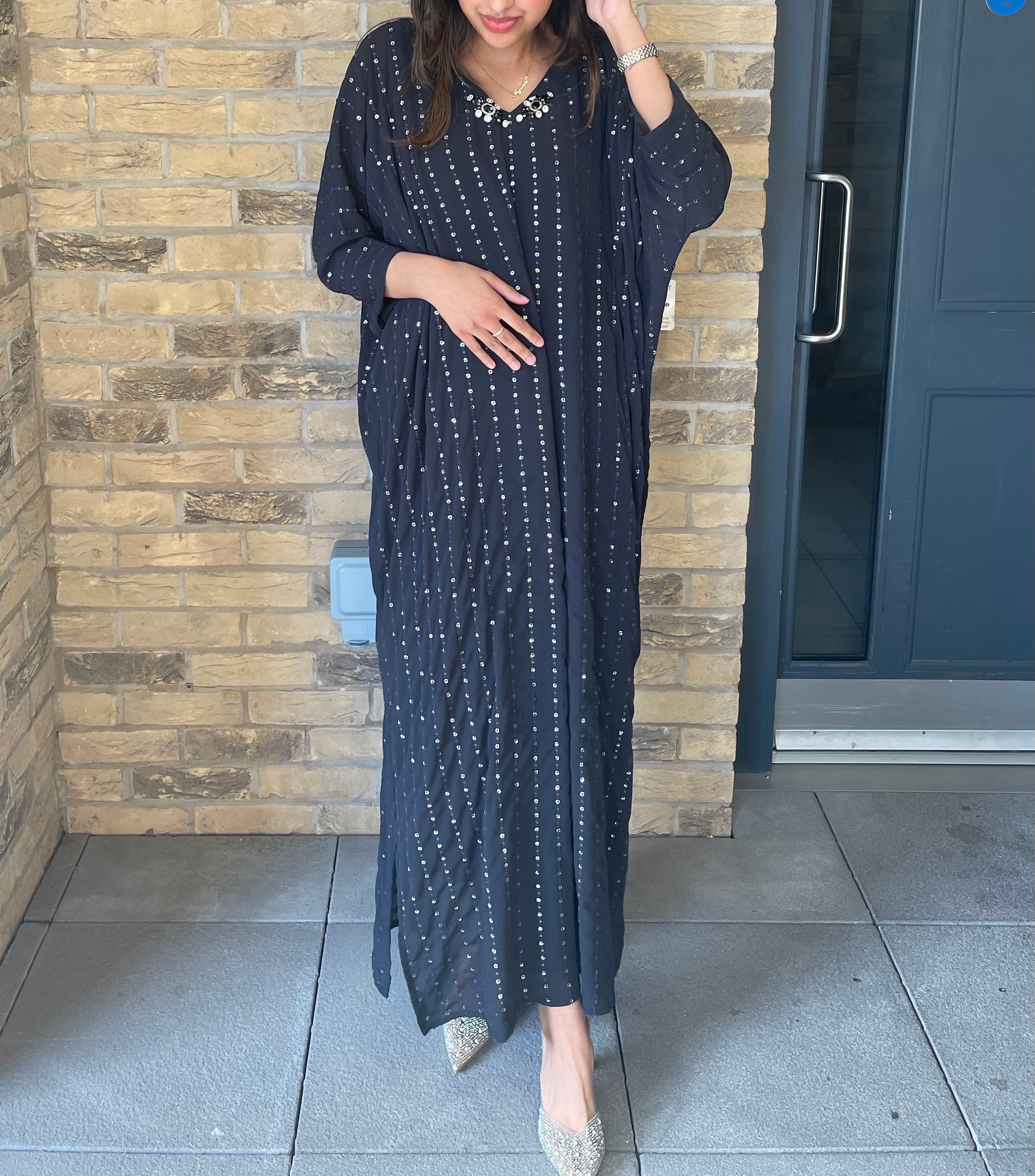 Limelight - Black Navy dazzle kaftan