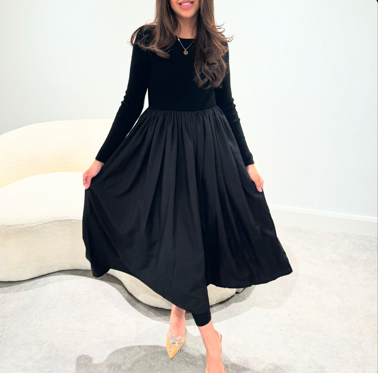 Black Lux Frock Dress