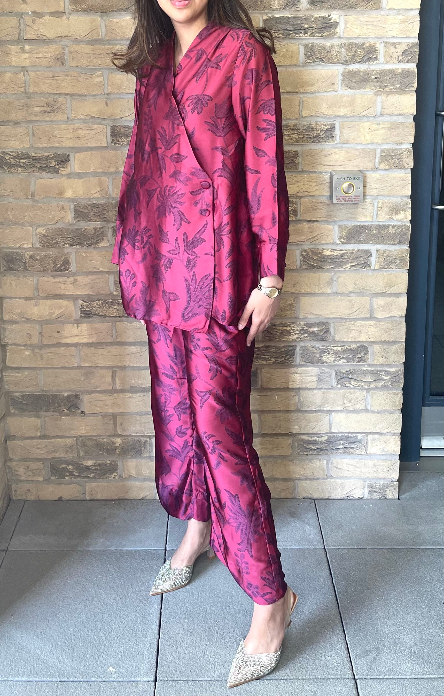 LIMELIGHT - Ruby Silk Kimono set