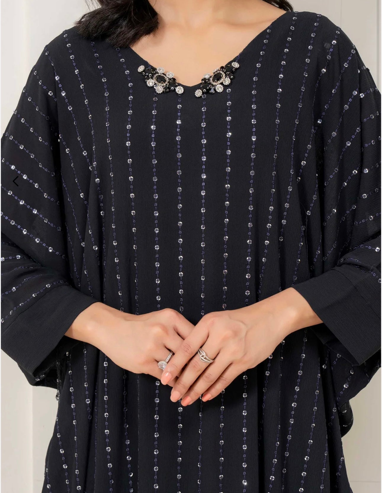 Limelight - Black Navy dazzle kaftan